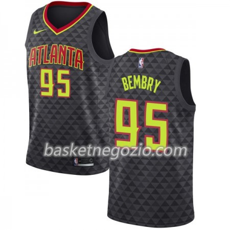 Canotte Uomo Atlanta Hawks DeAndre Bembry 95 Nike 2017-18 Nero Swingman
